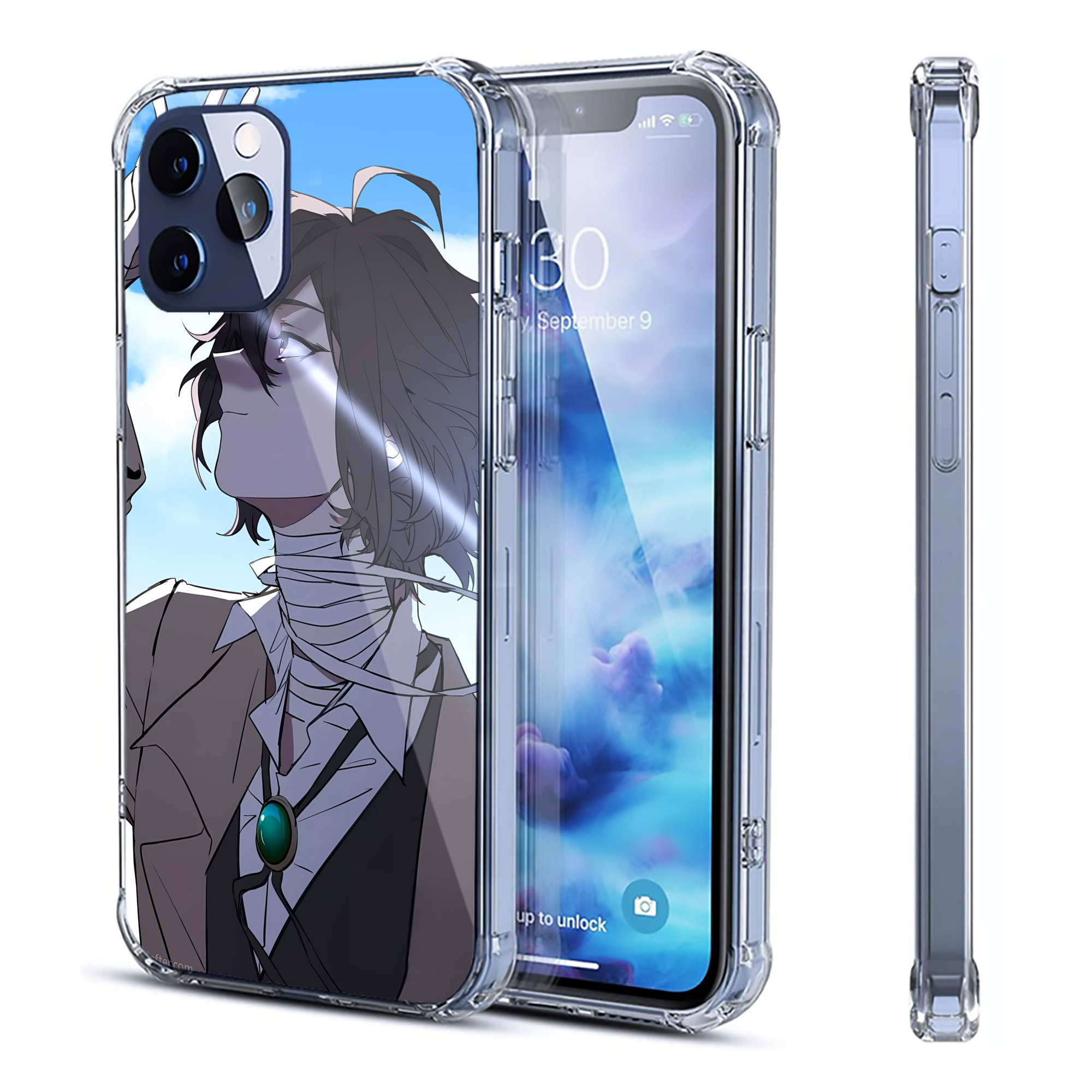 （画像用） 文豪ストレイドッグス Bungo Stray Dogs 【iPhone 12シリーズ対応】透明スマホケース（クリアソフトケース）